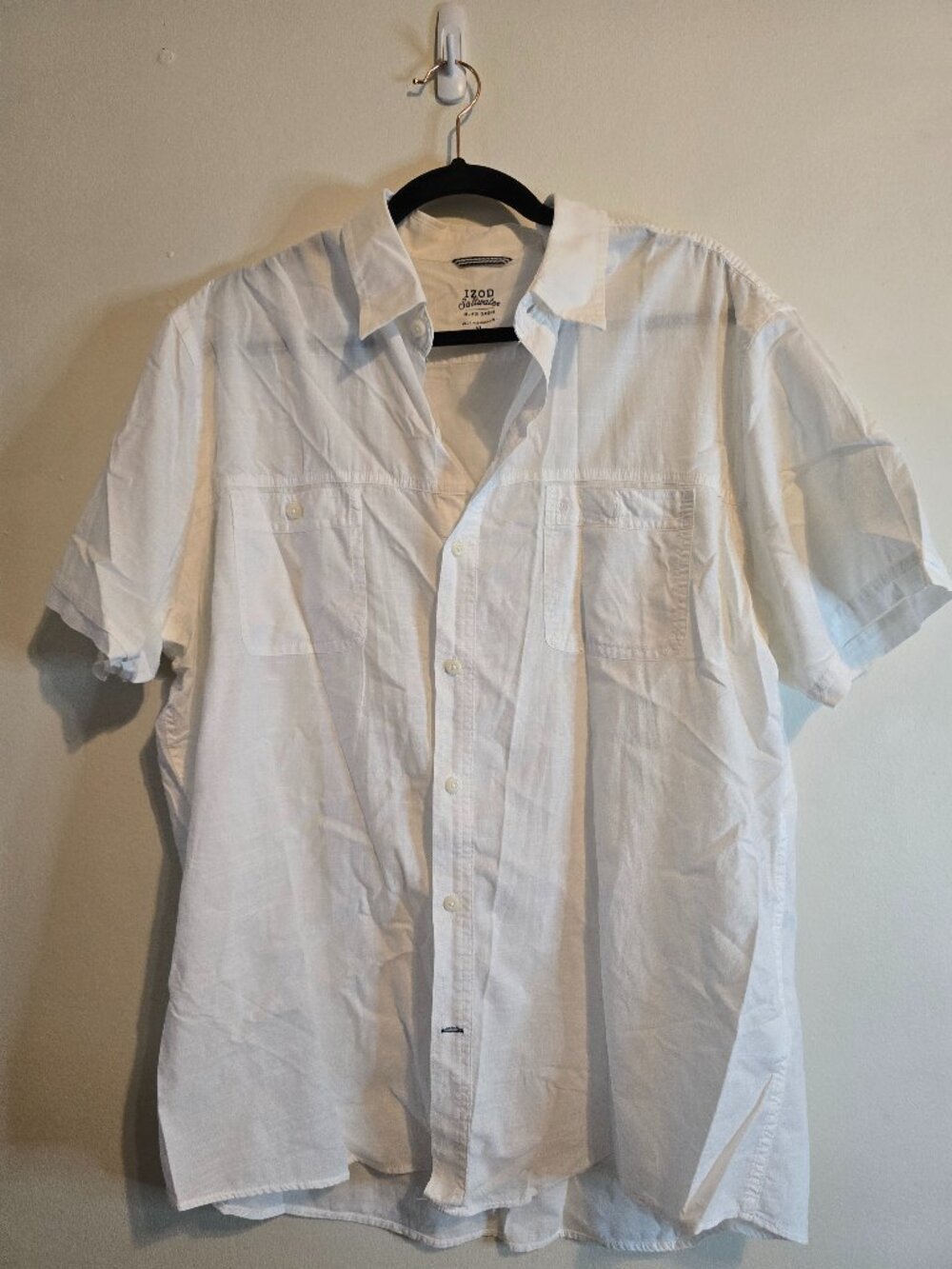 Men's Izod Saltwater Shirt - Relaxed Classics - Size XL - White